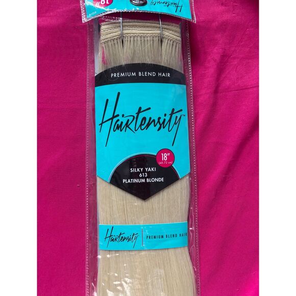 Hairtensity Natural Blonde 18 Inch Human & Premium Blend Hair - Picture 2 of 4
